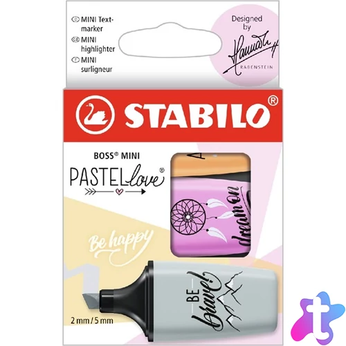 Stabilo BOSS MINI Pastellove 3 db/csomag vegyes színű szövegkiemelő