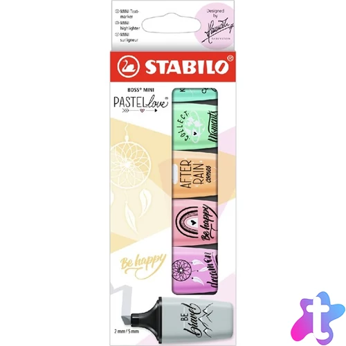 Stabilo BOSS MINI Pastellove 6 db/csomag vegyes színű szövegkiemelő