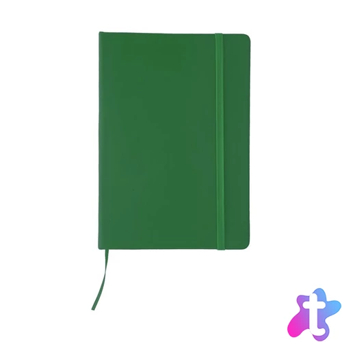 Studio 68 A5 100 lapos zöld gumipántos sima jegyzetfüzet