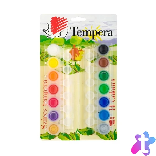 ICO Süni 5ml tégelyes 14 színű tempera készlet