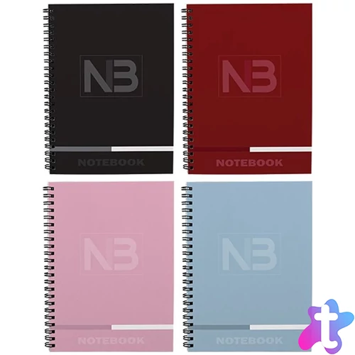 TC Notebook 3 A4 120 lapos osztott (2x40 vonal+1x40 kockás) spirálfüzet