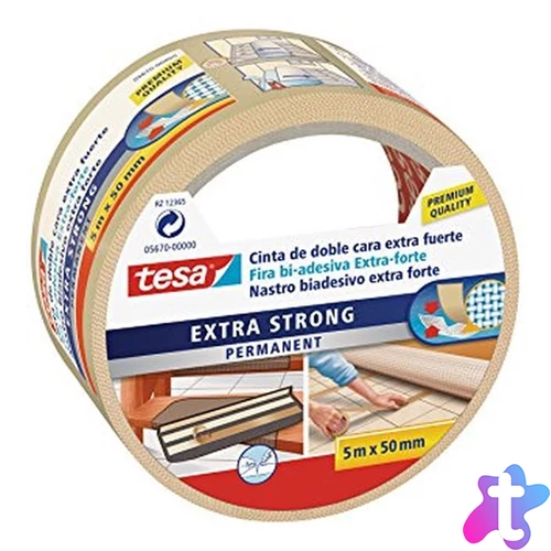 Tesa 05670 50mmx5 m extra erős kétoldalas ragasztószalag