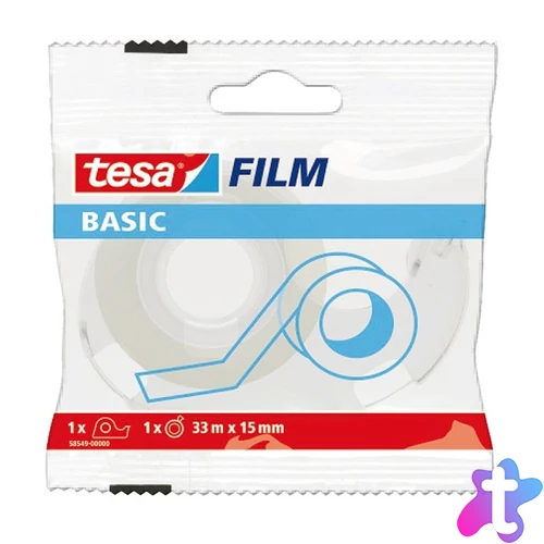Tesa 58549 Basic 33mx15 mm átlátszó ragasztószalag-tépő