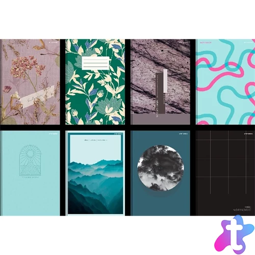 Top 2000 Mix A5 96 lapos vegyes mintás vonalas beíró