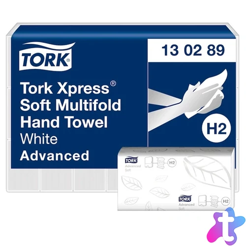 Tork 130289  Xpress Advanced H2 21 db-os fehér soft multifold kéztörlő