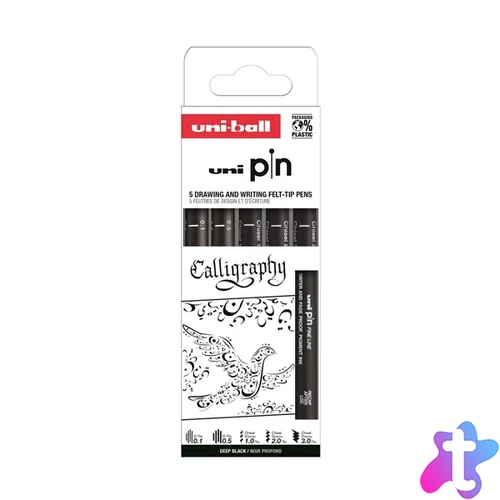 Uni Pin Calligraphy 5 darabos rajzmarker készlet