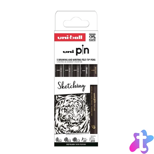 Uni Pin Sketching 5 darabos rajzmarker készlet