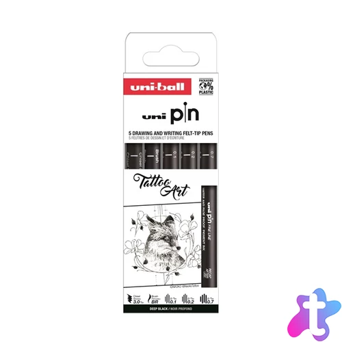 Uni Pin Tattoo Art 5 darabos rajzmarker készlet