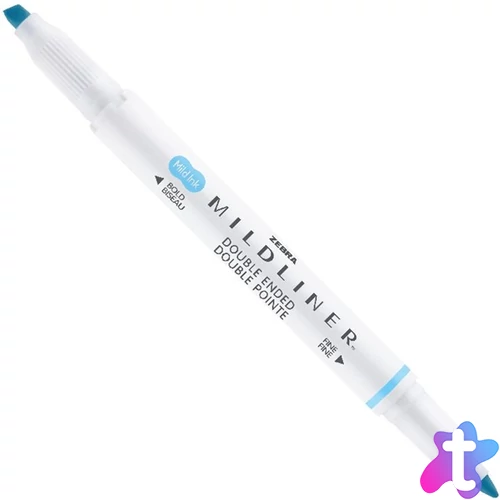 Zebra Mildliner Fluorescent kék kettős végű szövegkiemelő
