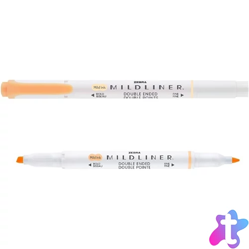 Zebra Mildliner Fluorescent narancssárga kettős végű szövegkiemelő