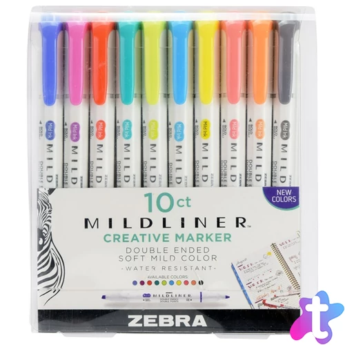 Zebra Mildliner 10db-os kettős végű szövegkiemelő készlet