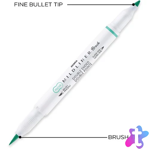 Zebra Mildliner Brush Cool&Refined 10db-os kettős végű ecset marker