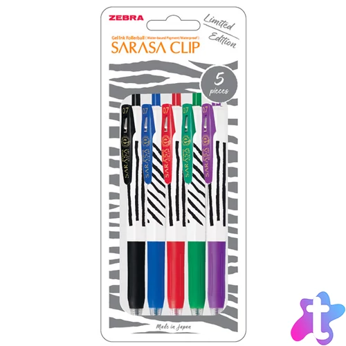 Zebra Sarasa Clip 0,7 Zebra Stripes 5pcs zselés toll