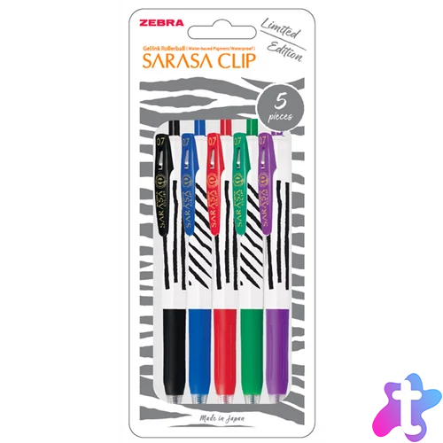 Zebra Sarasa Clip 0,7 Zebra Stripes 5pcs zselés toll