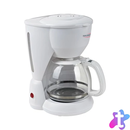 HAUSER C-915W kávéfőző, max. 1000 W, 12 csésze kapacitás, tartós filter, üvegkancsó, fehér színű