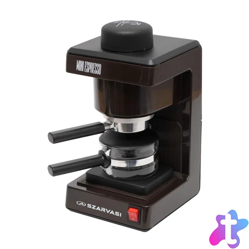 Szarvasi SZV-612/3 Mini Espresso kávéfőző 11958, 800 W, 3.04 bar, üveg kiöntő, hőkorlátozó, hőkioldó, barna