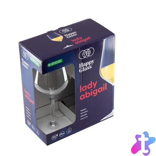 HappyGlass Lady Abigail törhetetlen borospohár, 47 cl, BPA mentes, élelmiszeripari minőség, 2 db / szett