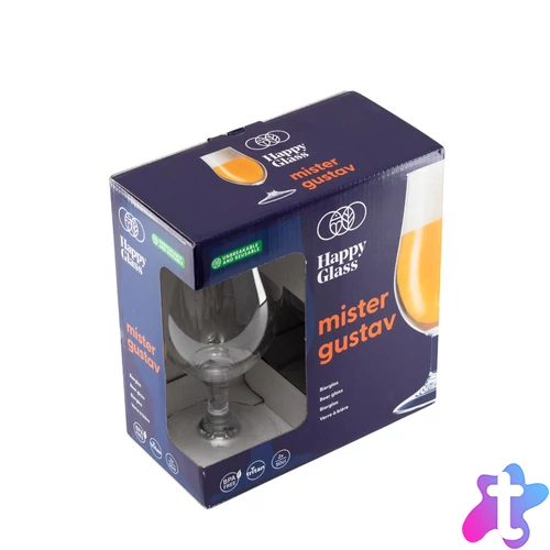 HappyGlass Mister Gustav törhetetlen söröskehely, 50 cl, BPA mentes, élelmiszeripari minőség, 2 db / szett