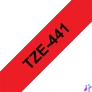 Kép 1/4 - BROTHER szalag TZe-441, Piros alapon Fekete, Laminált, 18mm  0.7", 8 méter