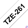 Kép 1/5 - BROTHER szalag TZe-261, Fehér alapon Fekete, Laminált, 36mm  1.4", 8 méter