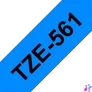 Kép 1/6 - BROTHER szalag TZe-561, Kék alapon Fekete, Laminált, 36mm  1.4", 8 méter