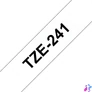 Kép 1/3 - BROTHER szalag TZe-241, Fehér alapon Fekete, Laminált, 18mm  0.7", 8 méter