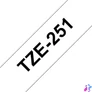 Kép 1/4 - BROTHER szalag TZe-251, Fehér alapon Fekete, Laminált, 24mm  0.94", 8 méter