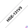 Kép 1/2 - BROTHER szalag HGe-131, Átlátszó alapon Fekete, Nagy sebességű, 12mm  0.47", 8 méter, 5db/csomag