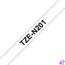 Kép 1/4 - BROTHER szalag TZe-N201, Fehér alapon Fekete, Nem laminált, 3.5mm  0.13", 8 méter