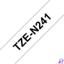 Kép 1/6 - BROTHER szalag TZe-N241, Fehér alapon Fekete, Nem laminált, 18mm  0.7", 8 méter