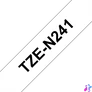 Kép 1/6 - BROTHER szalag TZe-N241, Fehér alapon Fekete, Nem laminált, 18mm  0.7", 8 méter