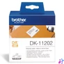 Kép 1/2 - BROTHER Etikett címke DK-11202, 62mm x 100mm, Elővágott (stancolt), Papír címke, Fehér alapon fekete, 300 db