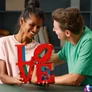 Kép 6/7 - LEGO® Art LOVE, ajándék pároknak és lakásdekorációs ötlet 31214