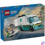Kép 1/7 - LEGO® City Sürgősségi mentőautó, játék autót tartalmazó építőszett 60451
