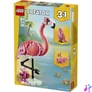 Kép 2/7 - LEGO® Creator 3 az 1-ben Vadállatok: rózsaszín flamingó, állatos játékkészlet 31170