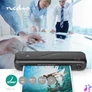 Kép 4/5 - Nedis LAMI112BK4 laminálógép, A4 formárum, otthoni, irodai használat, laminálási sebesség: 23 cm / perc