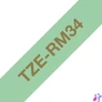Kép 1/3 - Brother TZe-RM34 selyem szövet P-touch szalag (12mm) Gold on Mint Green - 4m címkenyomtató szalag