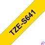 Kép 3/3 - Brother TZE-S641 laminált P-touch szalag (18mm) Black on Yellow - 8m címkenyomtató szalag