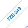 Kép 3/3 - Brother TZe-243 laminált P-touch szalag (18mm) Blue on White - 8m címkenyomtató szalag