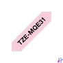 Kép 3/4 - Brother TZe-MQE31 laminált P-touch szalag (12mm)  Black on Pastel Pink - 4m címkenyomtató szalag