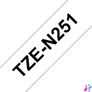 Kép 1/3 - Brother TZe-N251 P-touch szalag (24mm) Black on White - 8m címkenyomtató szalag