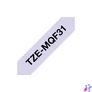 Kép 1/3 - Brother TZe-MQF31 laminált P-touch szalag (12mm)  Black on Pastel Purple - 4m címkenyomtató szalag