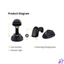 Kép 5/9 - EQuip Wireless 1D Laser Barcode Scanner Long Distance with Stand Vonalkódolvasó Black