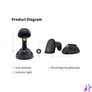Kép 5/9 - EQuip Wireless 2D Barcode Scanner Long Distance with Stand Vonalkódolvasó Black