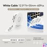 Kép 2/2 - NIIMBOT T12.5*74+35-60 Cable Label White címkenyomtató szalag