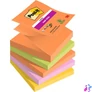 Kép 1/2 - Öntapadó jegyzettömb, "Z", 76x76 mm, 5x90 lap, 3M POSTIT "Super Sticky Boots", vegyes színek