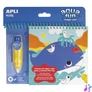 Kép 1/3 - Színezőfüzet, vízbázisú, APLI Kids "Aqua Fun", tengeri állatok
