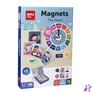 Kép 1/3 - Mágneses készségfejlesztő készlet, 96 db, APLI Kids "Magnets", az órák