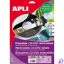 Kép 1/2 - Etikett, CD/DVD, A4, matt, eltávolítható, APLI