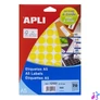 Kép 2/2 - Etikett, 19 mm kör, színes, A5 hordozón, APLI, sárga, 560 etikett/csomag